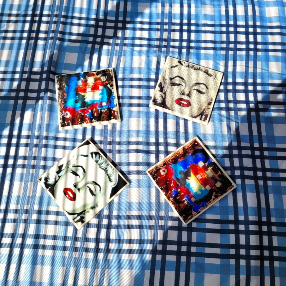 Marilyn Monroe Pop Art Ceramic Coasters